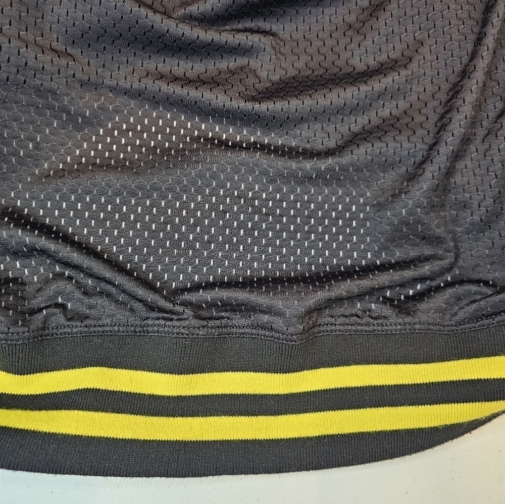 NUYU Hawkeyes Sweatshirt Women's Size Medium Black Embroidered Collage Mesh - Picture 8 of 9